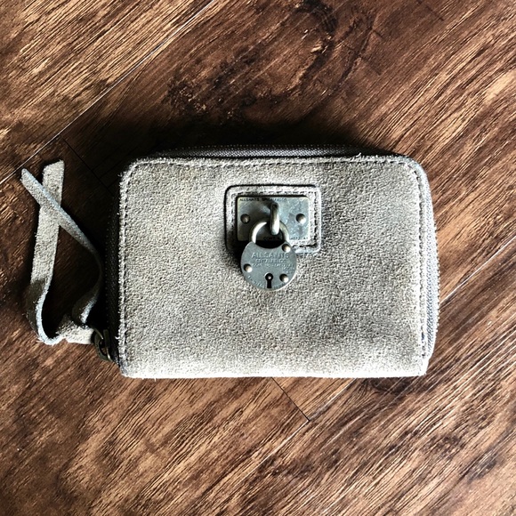 All Saints Handbags - All Saints: Suede coin purse with locket
